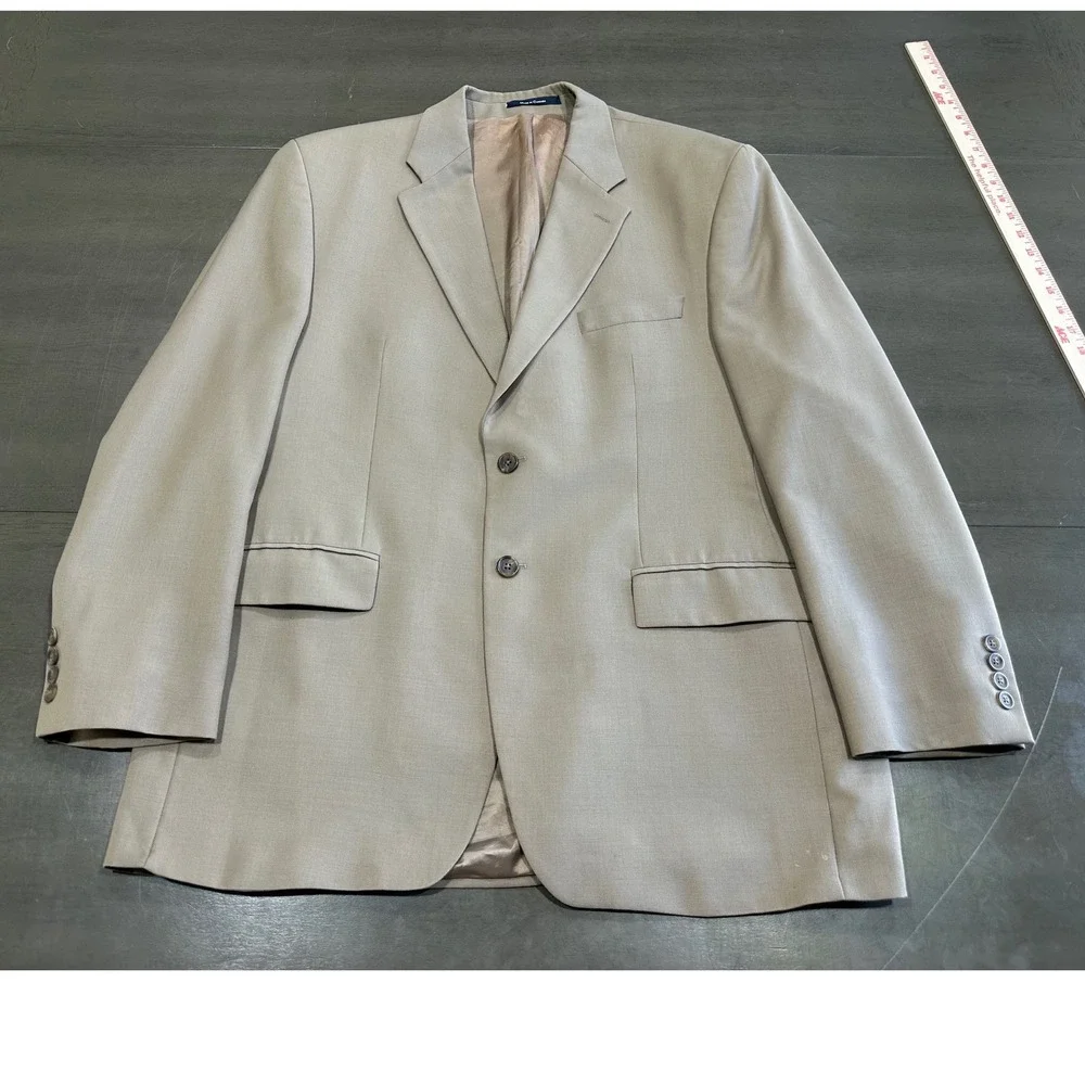 Lauren Ralph Lauren Mens 44R Wool Blazer Tan Taupe 2 Button Sport Coat‎ Canada
